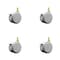 Service Caster 3 Inch MRI Safe Casters with Brakes, 10mm Threaded Stem, Set of 4, SCC, 4PK SCC-TS02S75-TPR-GRY-B-M10X22-MRI-4 - alternate 1